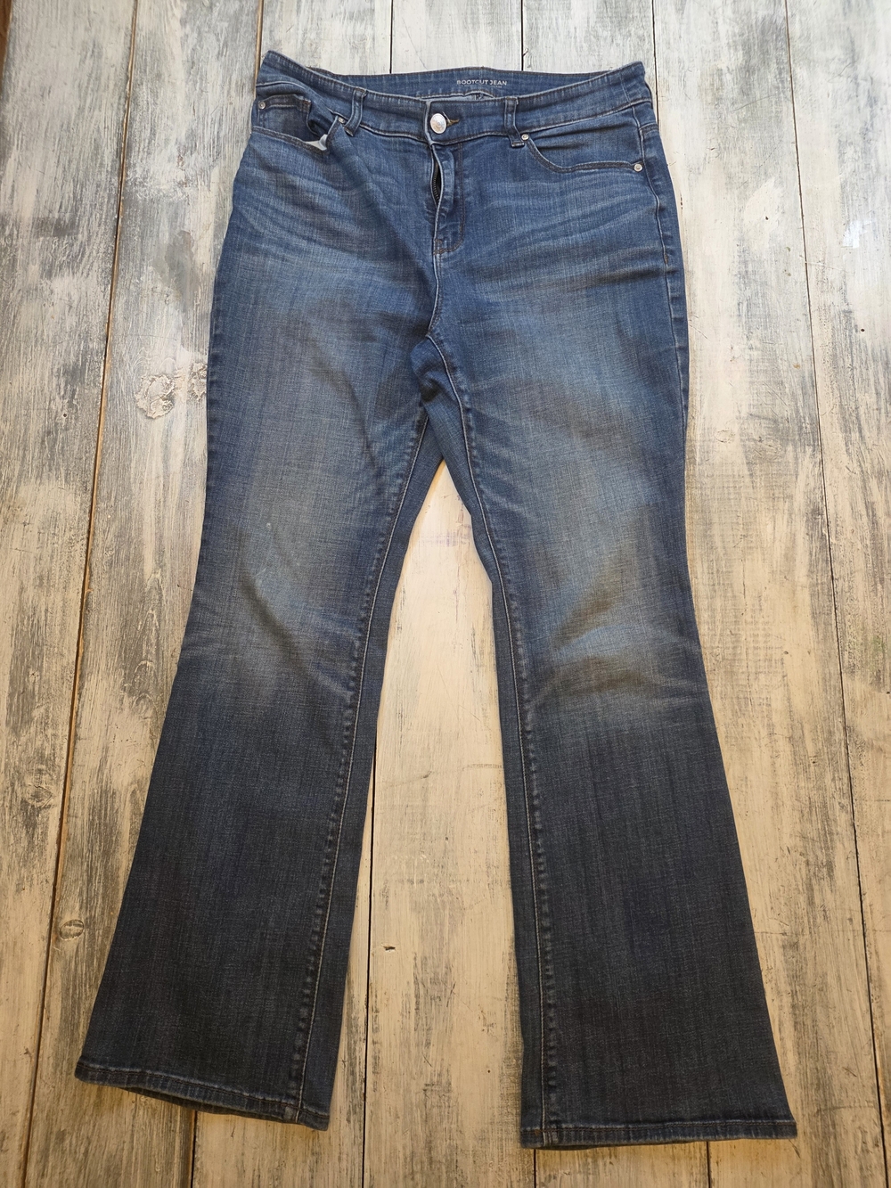 Chico's Women's Blue Bootcut Jeans sz 6S Short